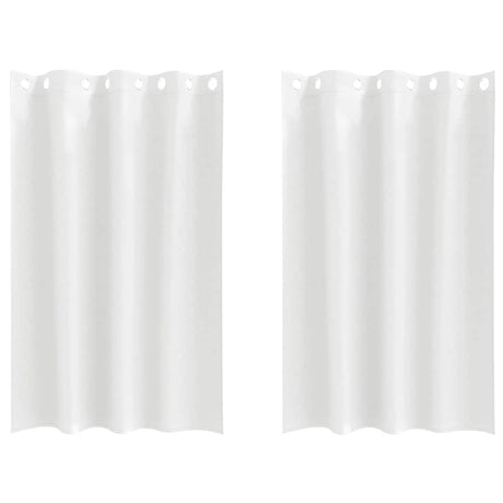 Vidaxl zwart-out gordijnen met ringen 2 pcs puur wit 175 x 140 cm