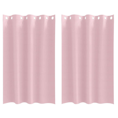 Vidaxl zwart-out gordijnen met ringen 2 pcs babyroze 175 x 140 cm