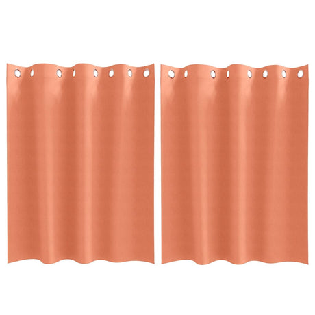 Vidaxl zwart-out gordijnen met ringen 2 pcs terracotta 140 x 140 cm