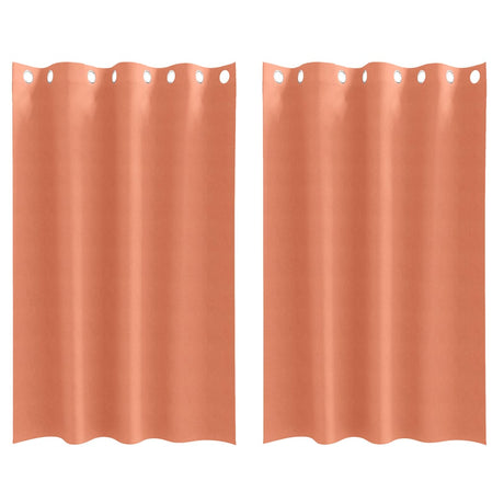 Vidaxl zwart-out gordijnen met ringen 2 pcs terracotta 175 x 140 cm