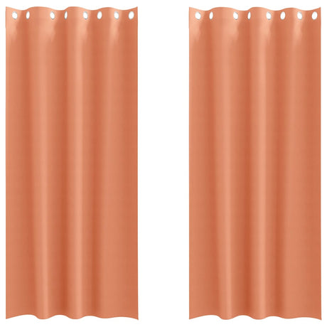 Vidaxl zwart-out gordijnen met ringen 2 pcs terracotta 260 x 140 cm