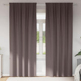 Vidaxl zwart-out gordijnen met ringen 2 pcs donkerbruin 260 x 140 cm