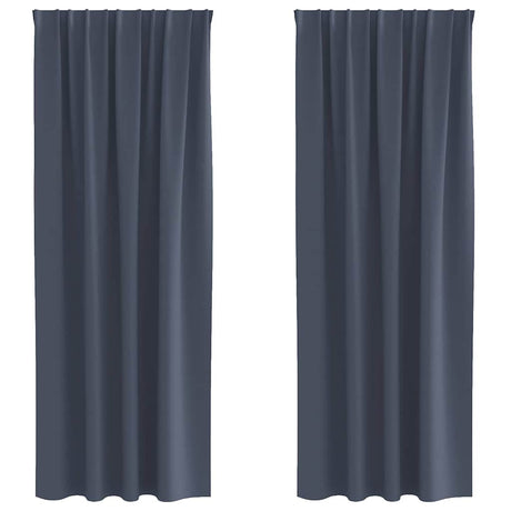 Vidaxl zwart-out gordijnen met ringen 2 pcs antraciet 245 x 140 cm