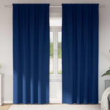 Vidaxl zwart-out gordijnen met ringen 2 pcs donkerblauw 260 x 140 cm