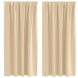 Vidaxl zwart-out gordijnen met ringen 2 pcs crème 175 x 140 cm