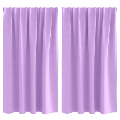 Vidaxl zwart-out gordijnen met ringen 2 pcs paars 140 x 140 cm