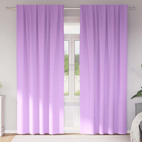 Vidaxl zwart-out gordijnen met ringen 2 pcs paars 245 x 140 cm