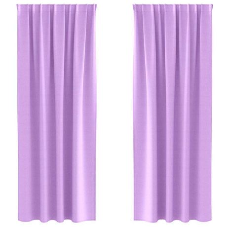 Vidaxl zwart-out gordijnen met ringen 2 pcs paars 245 x 140 cm
