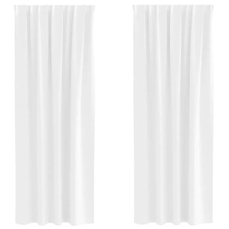 Vidaxl zwart-out gordijnen met ringen 2 pcs puur wit 245 x 140 cm