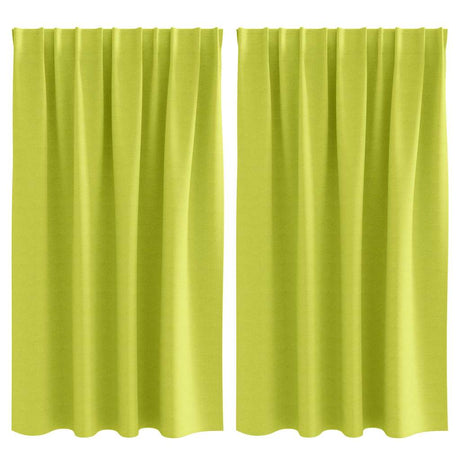 Vidaxl zwart-out gordijnen met ringen 2 pcs groen 140 x 140 cm
