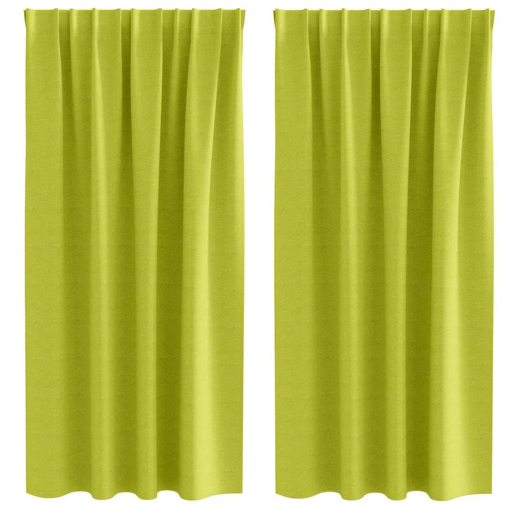 Vidaxl zwart-out gordijnen met ringen 2 pcs groen 175 x 140 cm