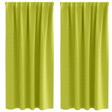 Vidaxl zwart-out gordijnen met ringen 2 pcs groen 175 x 140 cm
