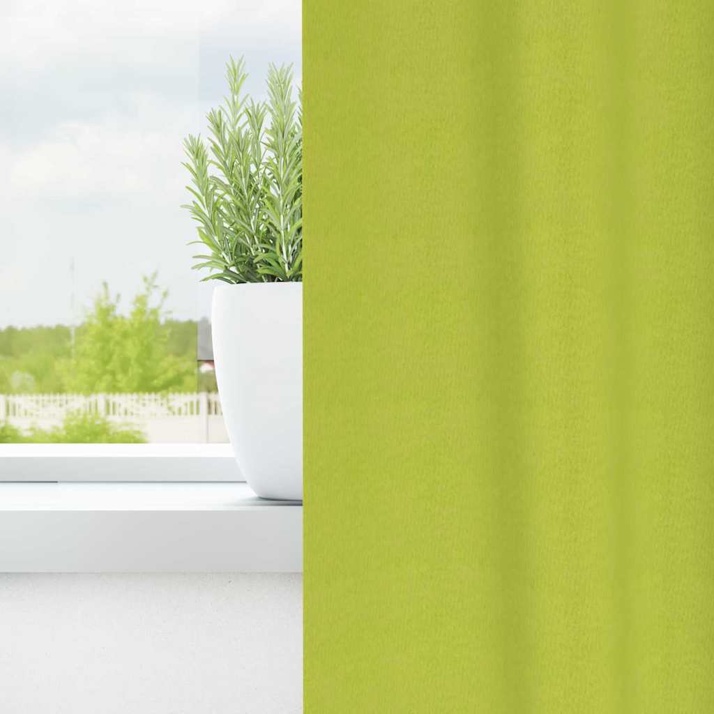 Vidaxl zwart-out gordijnen met ringen 2 pcs groen 260 x 140 cm