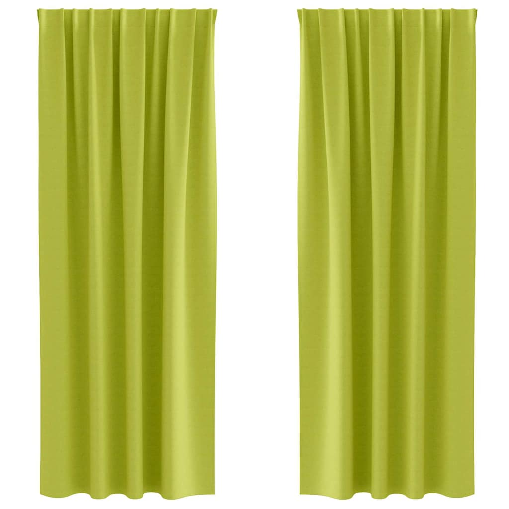 Vidaxl zwart-out gordijnen met ringen 2 pcs groen 260 x 140 cm