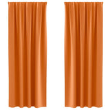 Vidaxl zwart-out gordijnen met ringen 2 pcs feloranje 225 x 140 cm