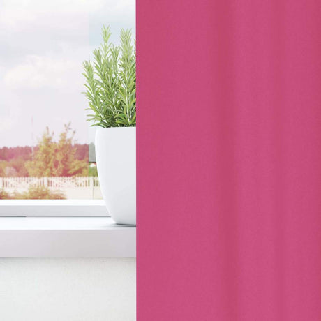 Vidaxl zwart-out gordijnen met ringen 2 pcs felroze 140 x 140 cm