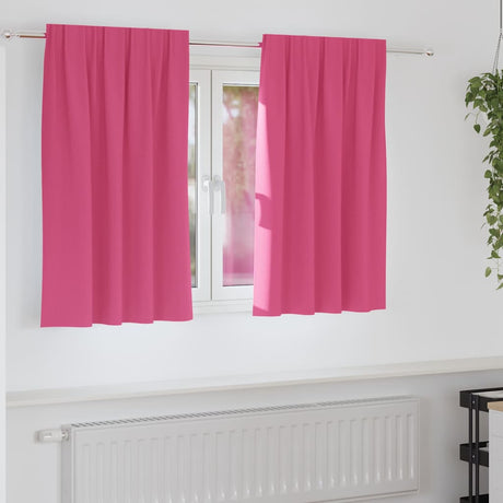 Vidaxl zwart-out gordijnen met ringen 2 pcs felroze 140 x 140 cm