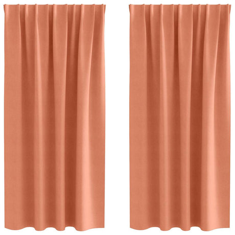 Vidaxl zwart-out gordijnen met ringen 2 pcs terracotta 175 x 140 cm