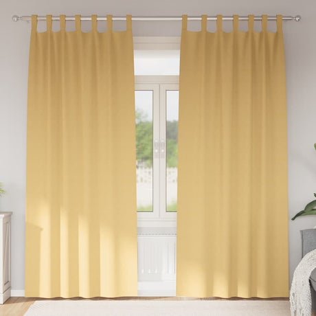 Vidaxl zwart-out gordijnen met ringen 2 pcs beige 245 x 140 cm