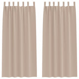 Vidaxl zwart-out gordijnen met ringen 2 pcs taupe 225 x 140 cm