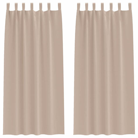 Vidaxl zwart-out gordijnen met ringen 2 pcs taupe 260 x 140 cm