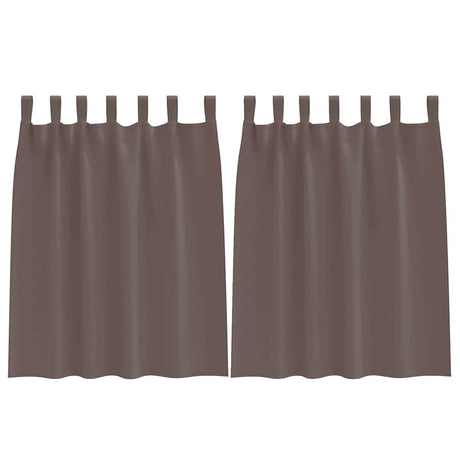 Vidaxl zwart-out gordijnen met ringen 2 pcs donkerbruin 140 x 140 cm