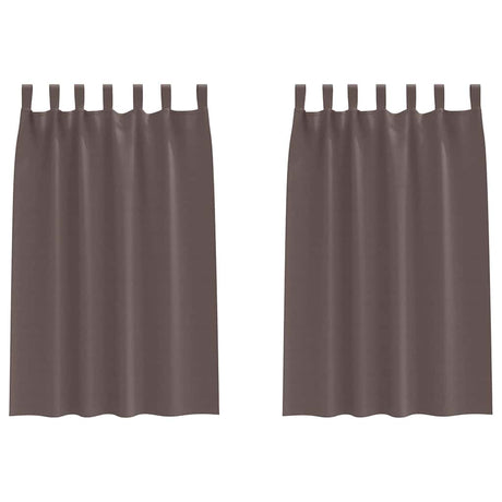 Vidaxl zwart-out gordijnen met ringen 2 pcs donkerbruin 175 x 140 cm