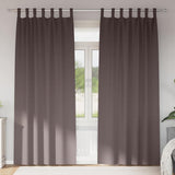 Vidaxl zwart-out gordijnen met ringen 2 pcs donkerbruin 260 x 140 cm