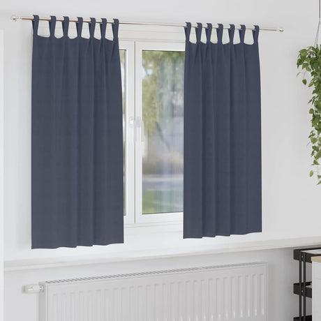 Vidaxl zwart-out gordijnen met ringen 2 pcs antraciet 175 x 140 cm