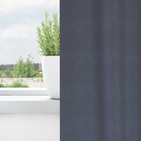 Vidaxl zwart-out gordijnen met ringen 2 pcs antraciet 260 x 140 cm