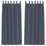 Vidaxl zwart-out gordijnen met ringen 2 pcs antraciet 260 x 140 cm