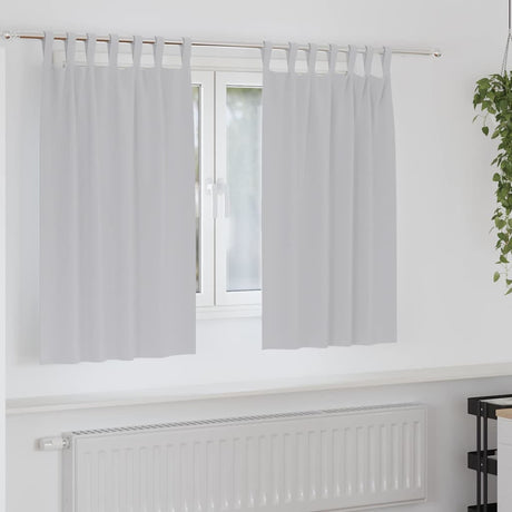 Vidaxl zwart-out gordijnen met ringen 2 pcs lichtgrijs 140 x 140 cm