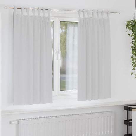 Vidaxl zwart-out gordijnen met ringen 2 pcs bleekgrijs 175 x 140 cm