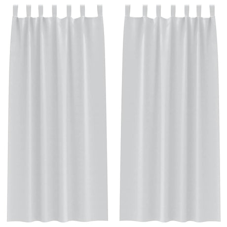 Vidaxl zwart-out gordijnen met ringen 2 pcs bleekgrijs 260 x 140 cm