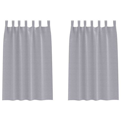 Vidaxl zwart-out gordijnen met ringen 2 pcs metaalgrijs 175 x 140 cm