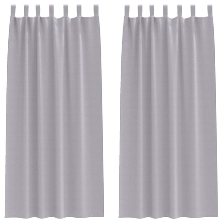 Vidaxl zwart-out gordijnen met ringen 2 pcs metaalgrijs 245 x 140 cm