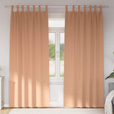 Vidaxl zwart-out gordijnen met ringen 2 pcs licht bruin 260 x 140 cm