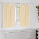 Vidaxl zwart-out gordijnen met ringen 2 pcs crème 140 x 140 cm