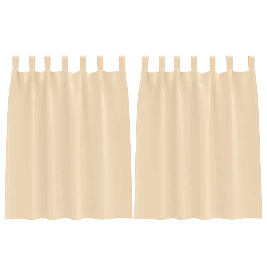 Vidaxl zwart-out gordijnen met ringen 2 pcs crème 140 x 140 cm