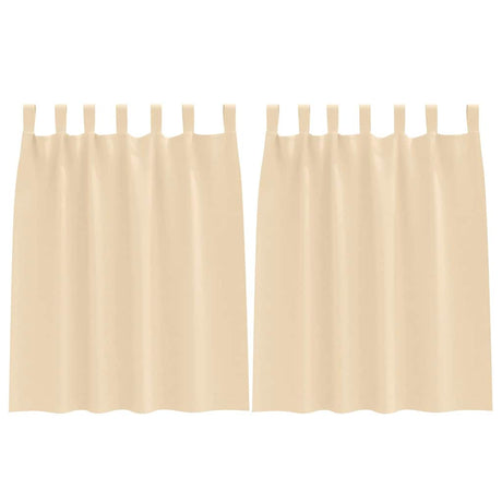 Vidaxl zwart-out gordijnen met ringen 2 pcs crème 140 x 140 cm