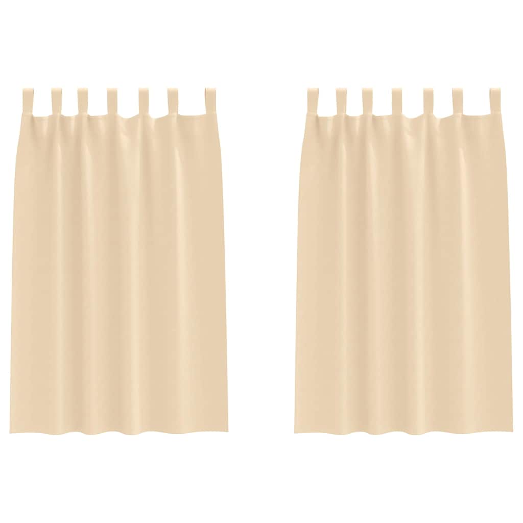 Vidaxl zwart-out gordijnen met ringen 2 pcs crème 175 x 140 cm