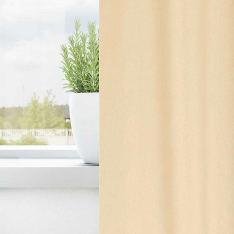 Vidaxl zwart-out gordijnen met ringen 2 pcs crème 245 x 140 cm