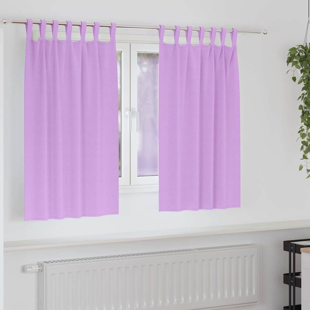 Vidaxl zwart-out gordijnen met ringen 2 pcs paars 140 x 140 cm