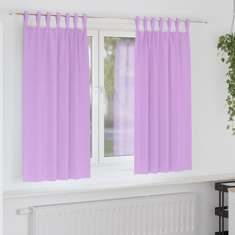 Vidaxl zwart-out gordijnen met ringen 2 pcs paars 175 x 140 cm