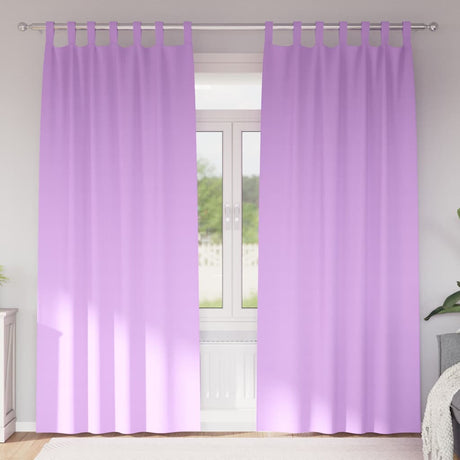 Vidaxl zwart-out gordijnen met ringen 2 pcs paars 225 x 140 cm