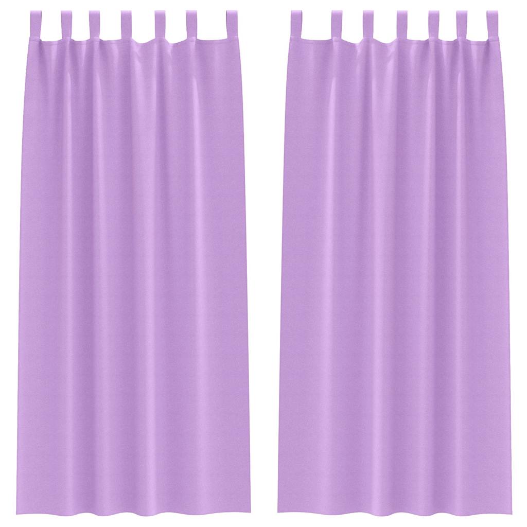 Vidaxl zwart-out gordijnen met ringen 2 pcs paars 225 x 140 cm