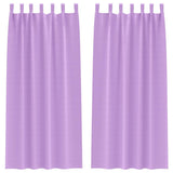 Vidaxl zwart-out gordijnen met ringen 2 pcs paars 225 x 140 cm