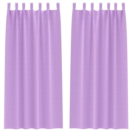 Vidaxl zwart-out gordijnen met ringen 2 pcs paars 225 x 140 cm