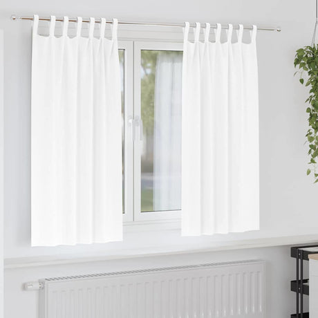 Vidaxl zwart-out gordijnen met ringen 2 pcs puur wit 175 x 140 cm
