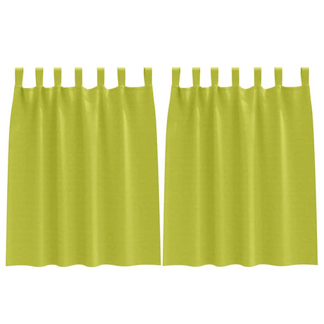 Vidaxl zwart-out gordijnen met ringen 2 pcs groen 140 x 140 cm